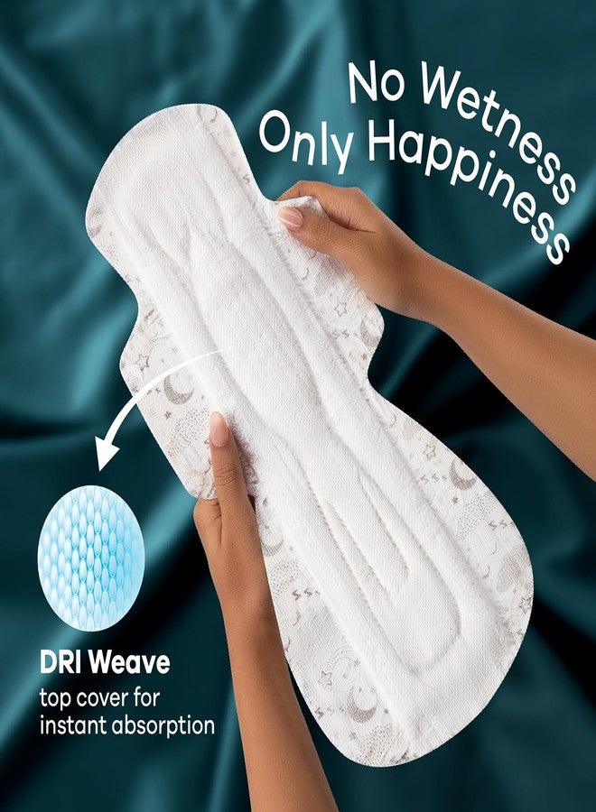 Whisper Bindazzz Nights 30 XXXL Sanitary Pads, Upto 0% Leaks All Night Long, For Super Heavy Flow, Nearly 75% Longer with Wider Back, Double hug wings keep pad in place, Disposable Wrapper - Image 4